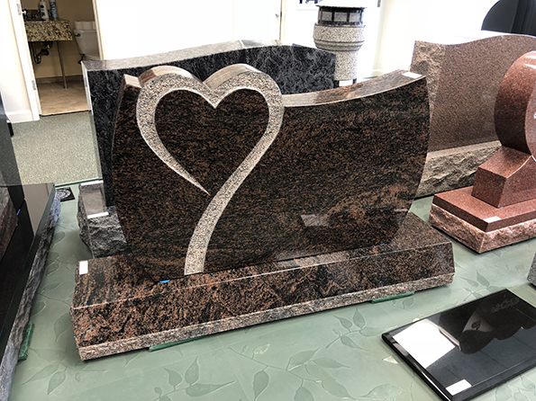 42x6x26 Rustic Brown Stippled Heart