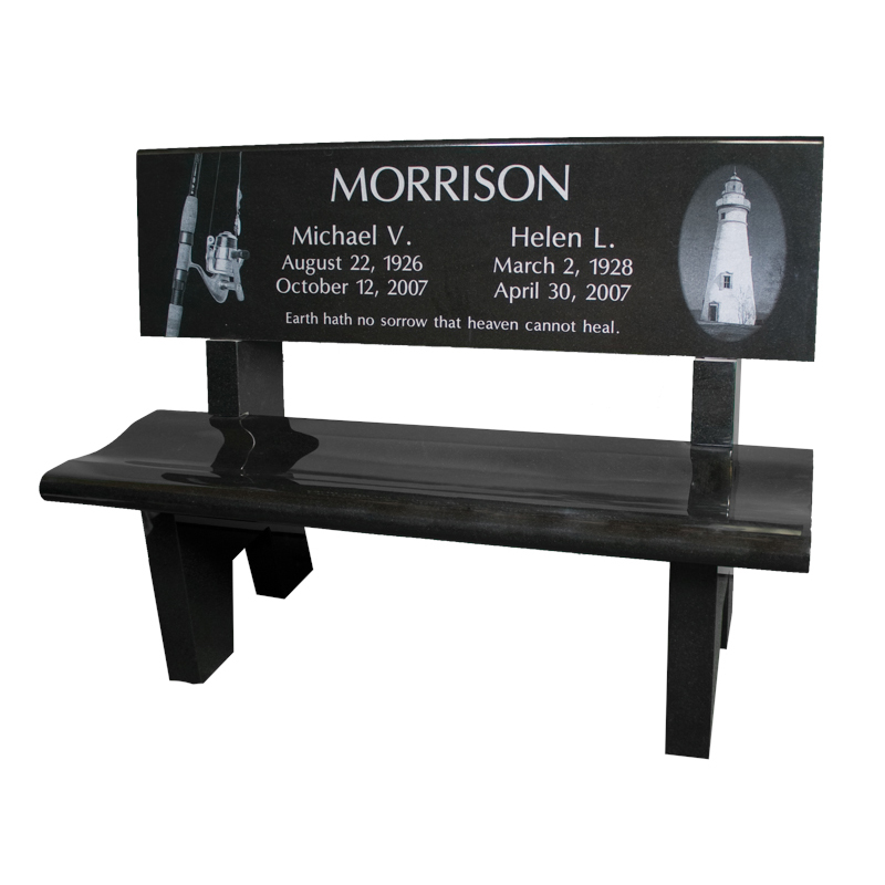 48x24x34 Black Park Bench